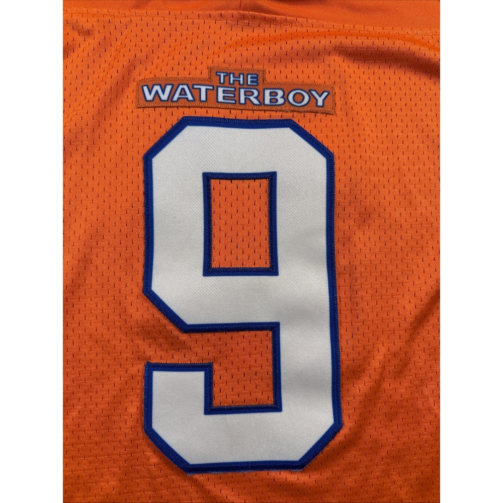 The Waterboy Bobby Boucher #9 Mud Dogs Football Jersey Men M Orange